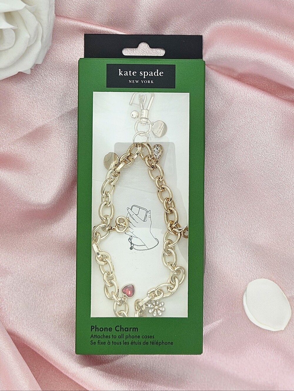 Kate Spade New York Favorite Things Anchor Phone Charm Pretzel Heart Apple Gift